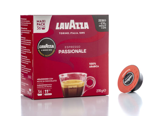 קפסולות קפה LAVAZZA - Espresso Passionale A MODO MIO 36 CUPS